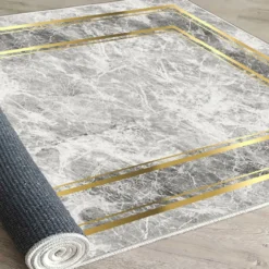 Käytävämatto Linento Els Uriah 80x200cm harmaa/kulta
