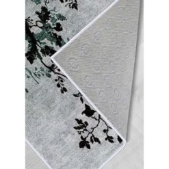 Käytävämatto Linento HMNT719, 80x300cm, harmaa/vihreä