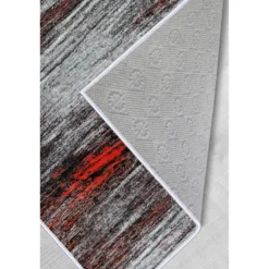 Käytävämatto Linento HMNT851, 80x150cm, punainen/harmaa