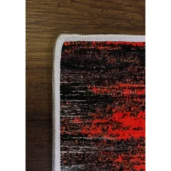 Käytävämatto Linento HMNT851, 80x150cm, punainen/harmaa