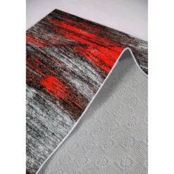 Käytävämatto Linento HMNT851, 80x150cm, punainen/harmaa