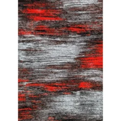 Käytävämatto Linento HMNT851, 80x150cm, punainen/harmaa