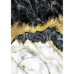 Käytävämatto Linento Inkeri 80x150cm harmaa/kulta