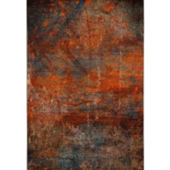 Käytävämatto Linento Judson, 80x150cm, oranssi/sininen