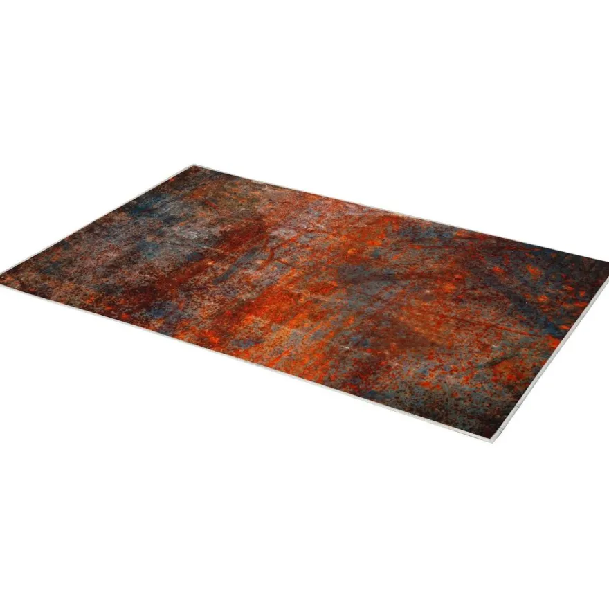 Käytävämatto Linento Judson, 80x150cm, oranssi/sininen