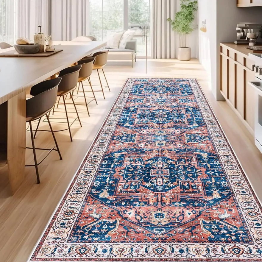 Käytävämatto Linento Kece-Fr118, 80x150cm, sininen