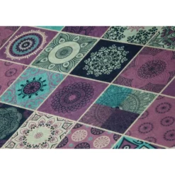 Käytävämatto Linento Valencia, 80x150cm, violetti/turkoosi
