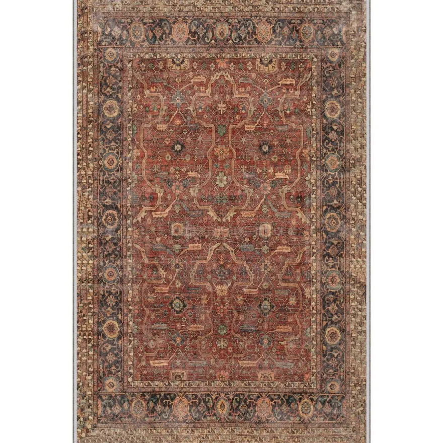 Käytävämatto Linento Ville 80x150cm ruskea/punainen