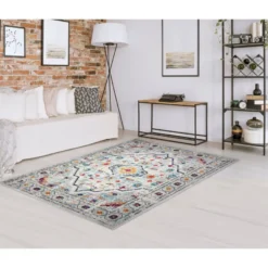 Käytävämatto Linento Vintage 7655 harmaa/monivärinen, eri kokoja