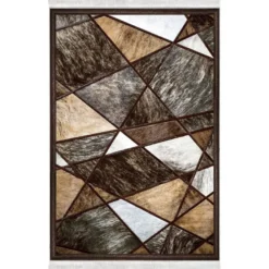 Käytävämatto Linento 1716, 80x120cm, harmaa/ruskea