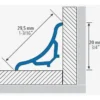 Laattalista/sisäkulma Euroshrink pvc 211, 10mm x 2.55m, valkoinen