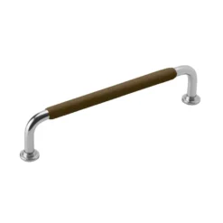 Lankavedin Beslag Design 1353, 142x7x34mm, kromi/tummanruskea nahkapidike
