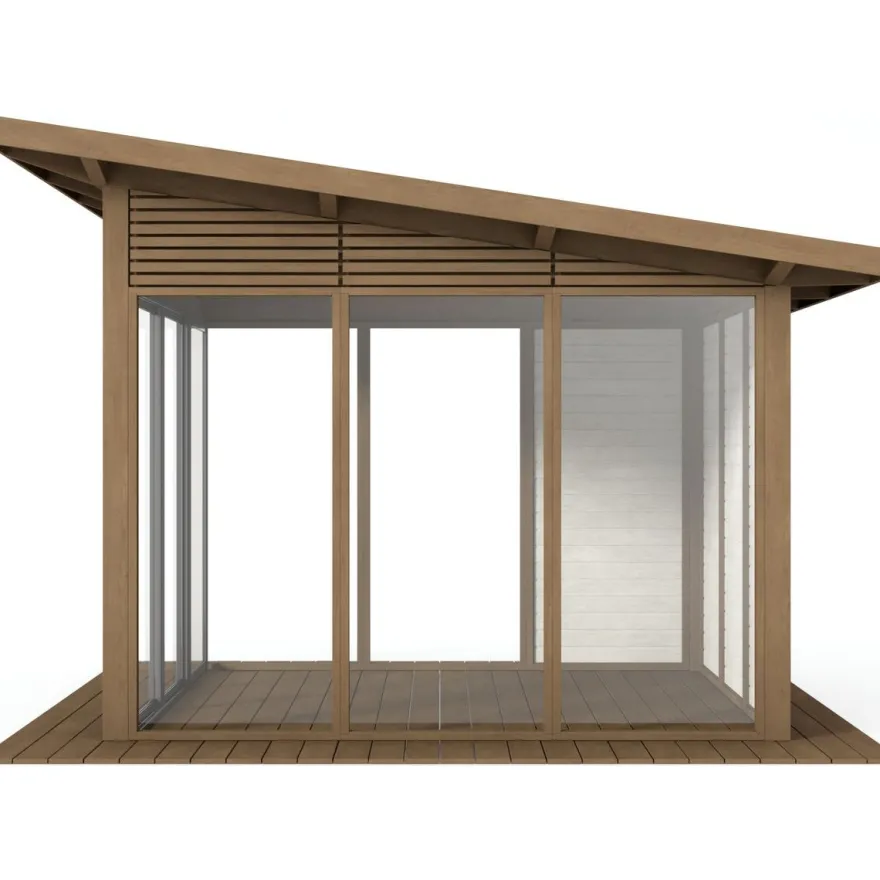 Lasipaviljonki pulpettikatolla 3x3m