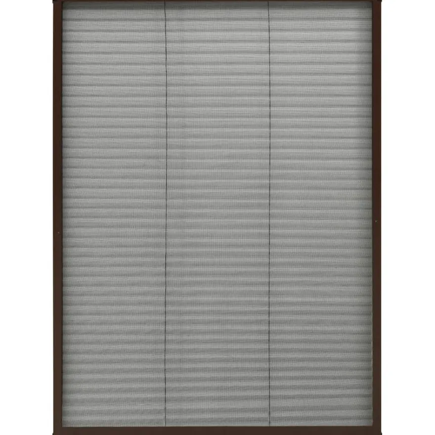 Laskostettu hyönteisverkko ikkunaan 80x120 cm alumiini ruskea