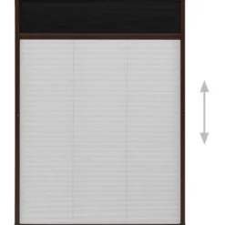 Laskostettu hyönteisverkko ikkunaan 80x120 cm alumiini ruskea