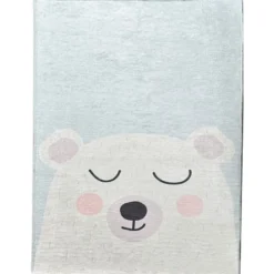 Lastenhuoneen matto Linento Baby Bear, 100x160cm, valkoinen