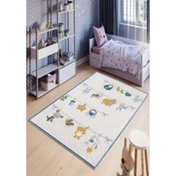 Lastenhuoneen matto Linento W1007, 120x180cm, beige