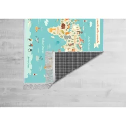 Lastenhuoneen matto Linento Els577, 80x150cm, sininen