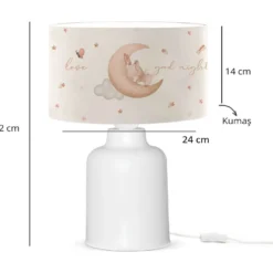 Lastenhuoneen pöytävalaisin Linento Lighting 241440 valkoinen