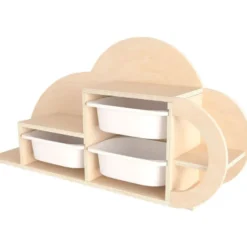 Lasten seinähylly Linento Furniture Cloud, leveys 98cm, koivuvaneri