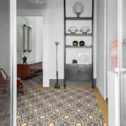 Lattialaatta Marazzi D-Segni Colore Tappeto 6, 20x20cm, matta, keltainen/harmaa