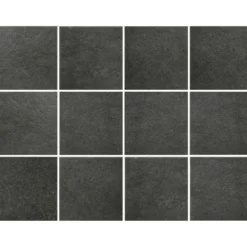 Lattialaatta Pukkila Europe Black, himmeä, sileä, 97x97mm