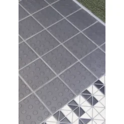 Lattialaatta Pukkila Natura Grafiitinharmaa, himmeä, struktuuri, pyörönasta, 96x96mm