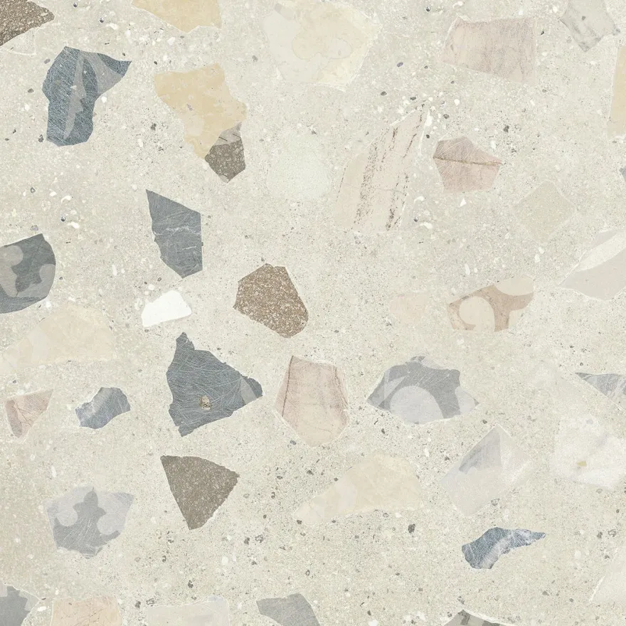 Lattialaatta Pukkila Retro Terrazzo, 60x60cm, matta, lasittamaton, R10B, rektifioitu