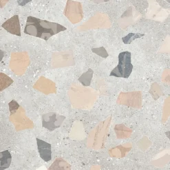 Lattialaatta Pukkila Retro Terrazzo, 60x60cm, matta, lasittamaton, R10B, rektifioitu