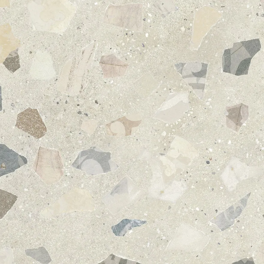 Lattialaatta Pukkila Retro Terrazzo, 60x60cm, matta, lasittamaton, R10B, rektifioitu