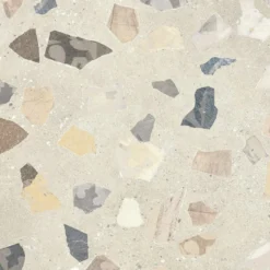 Lattialaatta Pukkila Retro Terrazzo, 60x60cm, matta, lasittamaton, R10B, rektifioitu