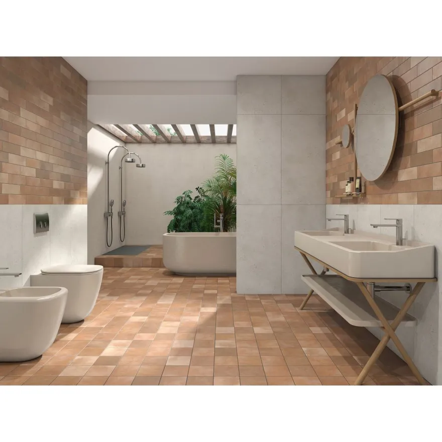 Lattialaatta Pukkila Rustico, 15x15cm, lasitettu porcelanato, laineileva, matta, kaliberiluokiteltu