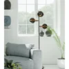 Lattiavalaisin Aneta Lighting Bow, 3x7W, Ø475x1520mm, IP20, GU10, musta