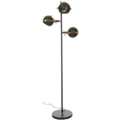 Lattiavalaisin Aneta Lighting Bow, 3x7W, Ø475x1520mm, IP20, GU10, musta
