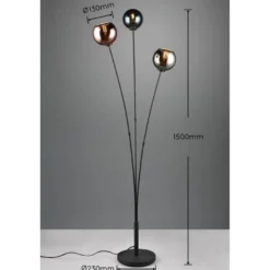 Lattiavalaisin Trio Sheldon, 3-os, E14, moniväri