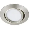 LED-alasvalo Trio Rila, ø82x34mm, IP20, harjattu teräs