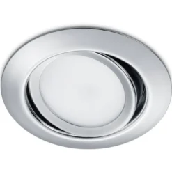 LED-alasvalo Trio Rila, ø82x34mm, IP20, kromi