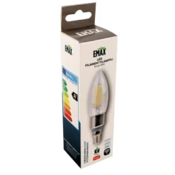 LED-filamenttilamppu Emax Smart Home WIFI, C35/E14, 5.5W, 500lm, CCT 2700-6500K, himmennettävä