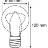LED-filamenttilamppu Paulmann Globe, G80, E27, 470lm, 4.8W, 4000K, kirkas