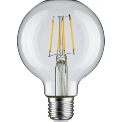 LED-filamenttilamppu Paulmann Globe, G80, E27, 470lm, 4.8W, 4000K, kirkas