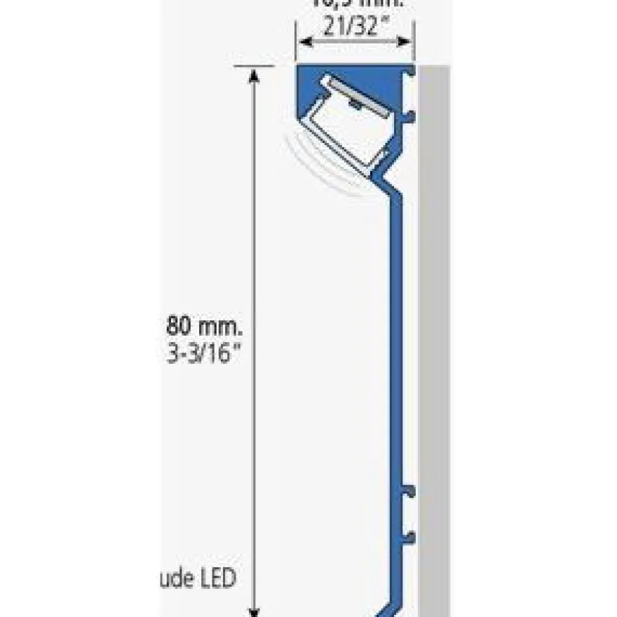 LED-jalkalistan päätypala Euroshrink F-320A, alumiini, mattahopea