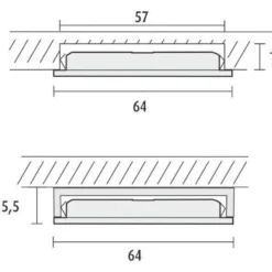 LED-kalustevalaisin Limente LED-LENOX, 4000K, 2kpl, eri värejä