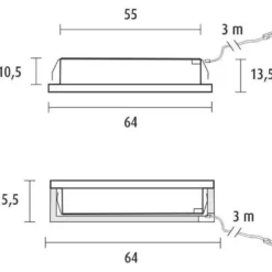 LED-kalustevalaisin Limente LED-LENOX, 4000K, 2kpl, eri värejä