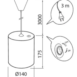 LED-kasvivalaisin Airam Fiora, 10W/840, E27, Ø140x175mm, IP20, valkoinen + LED-lamppu