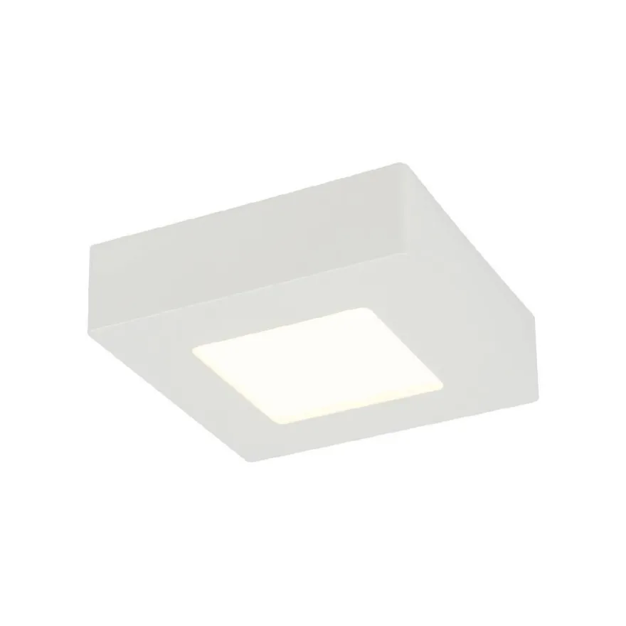 LED-kattospotti Globo Svenja, 12.2x12.2cm, 6W, valkoinen