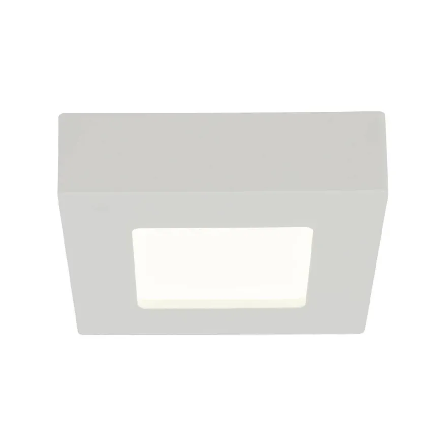LED-kattospotti Globo Svenja, 12.2x12.2cm, 6W, valkoinen