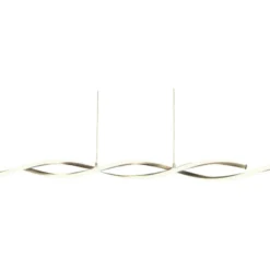 LED-kattovalaisin Aneta Lighting Swirl 109, teräs/valkoinen