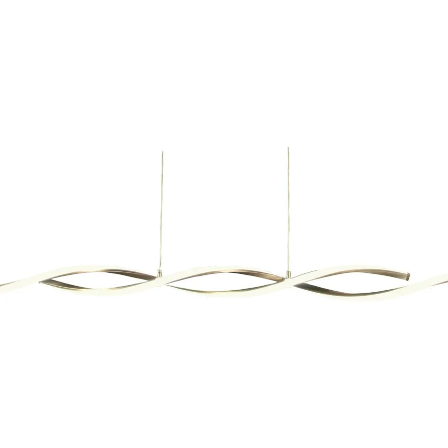 LED-kattovalaisin Aneta Lighting Swirl 109, teräs/valkoinen