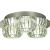 LED-kattovalaisin Aneta Lighting Sorrento, 3-osainen, IP44, kirkas/kromi