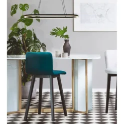 LED-kattovalaisin Aneta Lighting Oda, soikea, 75x30cm, musta